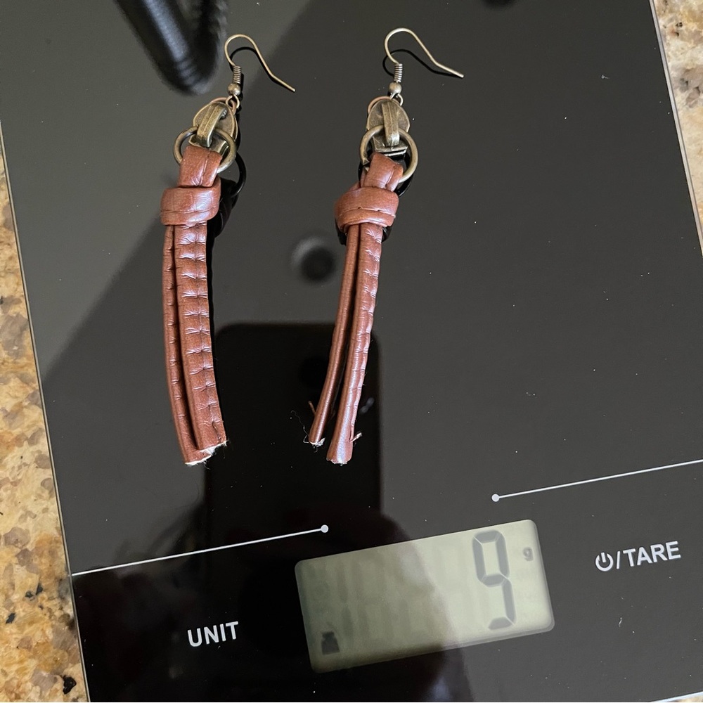 Handmade Dangle Earrings - Repurposed Pieces - Picture 9 of 9
